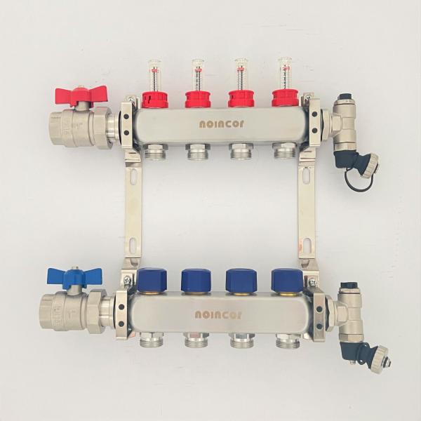 Stainless Steel Manifold Packages for Radiant Heating ,1 Manifolds with Zone Flowmeters