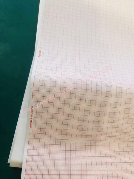 Caixa de papel térmica de gravação diagnóstica M2483A philip A4 8,5 de 8 almofadas * em 11 na grade vermelha para TC10 TC20 TC30 TC40 TC50