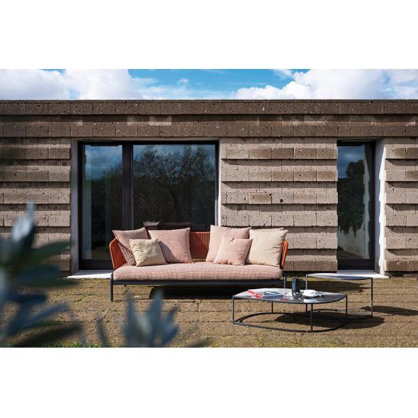 Mail Packing Custom Garden Outdoor Furniture Couch with Rotten Rope Luxury Exterior Sofa