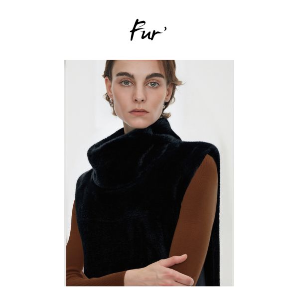 Fall Winter Faux Fur Waistcoat Womens Polyester Fluffy Waistcoat S To XL