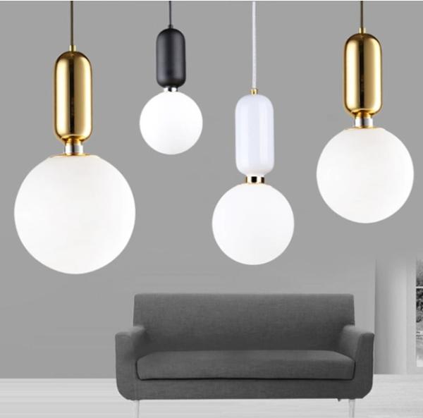 JYLIGHTING Nordic Pendant Light Bedroom Office Restaurant bar Lamp Modern Simple Creative Personality Glass Ball Chandelier