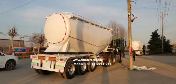 40CBM Tank 3Axle 12Wheel Powder Tanker Semi-trailer suitable for bulk powder transporter efficient for powder transport trailer operations