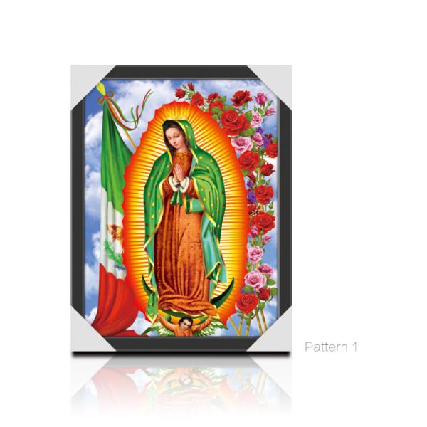 0.6mm PET Flip Religion Virgin Mary / Jesus 3D Lenticular Images For Wall Decro