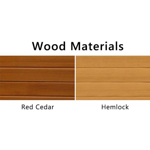 Стекло парилки сауны красного кедра деревянное - волокно усиленное пластиковое основание