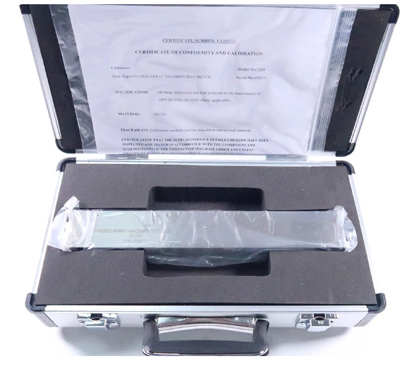 UT Испытательный блок NavShip Фазовый массив 304 из нержавеющей стали Калибровочный блок 4 отверстия тип