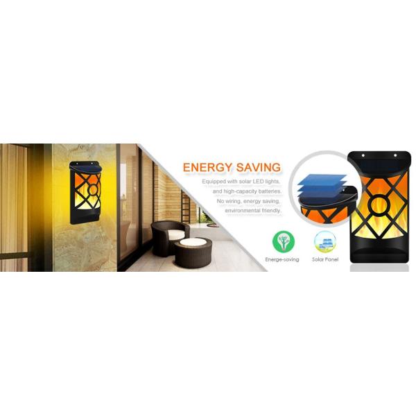 0.49W 1800K Solar Flame Lights Outdoor 3.7V 2200mAh Flame Torches