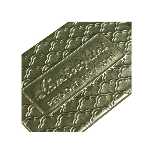 Irregular Metal Perfume Labels Corrosion Resistant Custom Metal Adhesive Labels