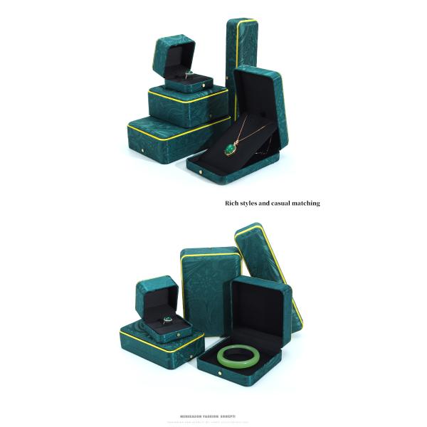 Green Handmade Jewelry Box for Bracelet Necklace Stud Earrings Luxury Ring Hanhong BH2