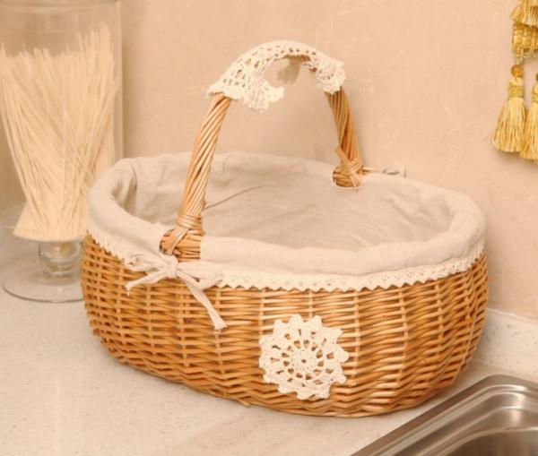 Handmade Natural Willow Wicker Picnic Basket Cheap Lunch Bags Hot sale products Outdoor Lunch Basket