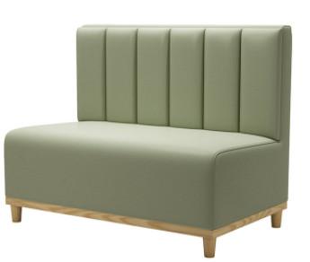 Wooden Frame Green Dining Room Booth Seating Leather Dining Booth 120cm