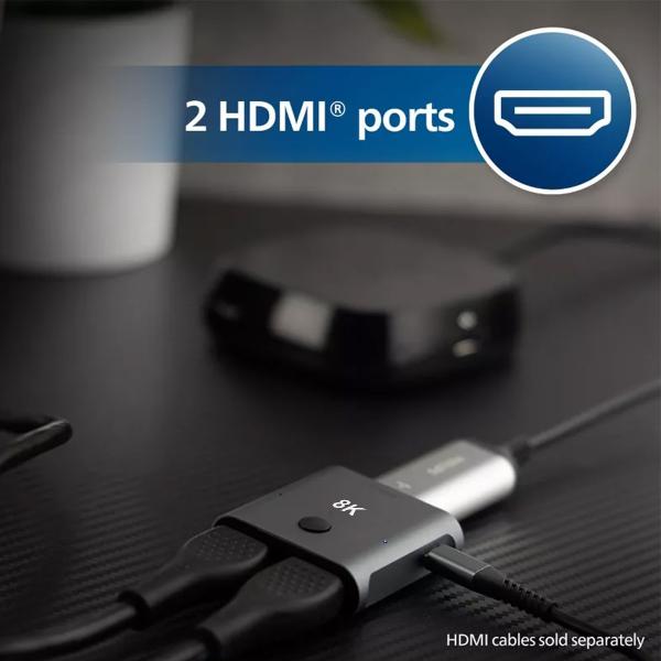 2 ports 2 en 1 4k 8k Switch bidirectionnel HDMI Splitter de commutateur vidéo