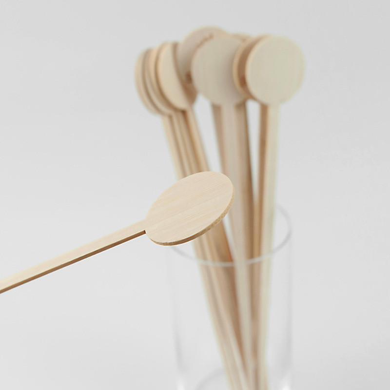 Custom Size and Logo Bamboo Round Head Coffee Stirrer/Stirring 30 Days Return refunds