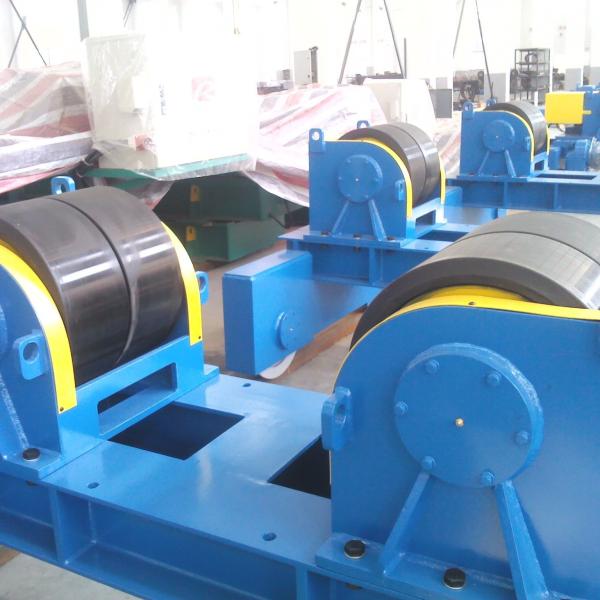 Lead Screw Adjusting Welding Turning Rolls 20Tons With Steel Rubber Roller