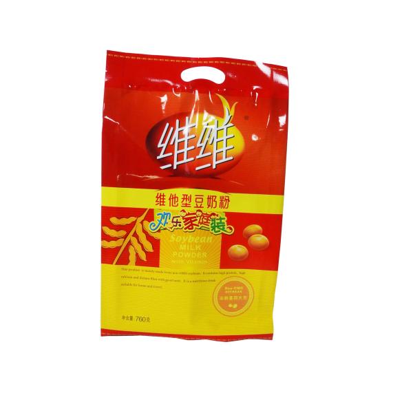 Sacs de sécurité poudre de lait de soja sacs d'emballage en papier d'aluminium avec poignée