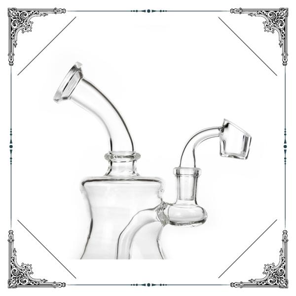 Showerhead Perc Dab Oil Rig Bubbler Hookah Smoking Water Pipe Heady With Quartz Banger