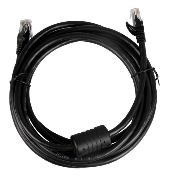 24AWG Black Ethernet Cable Cat 6 , RJ45 Connector 100 Ft Ethernet Cord