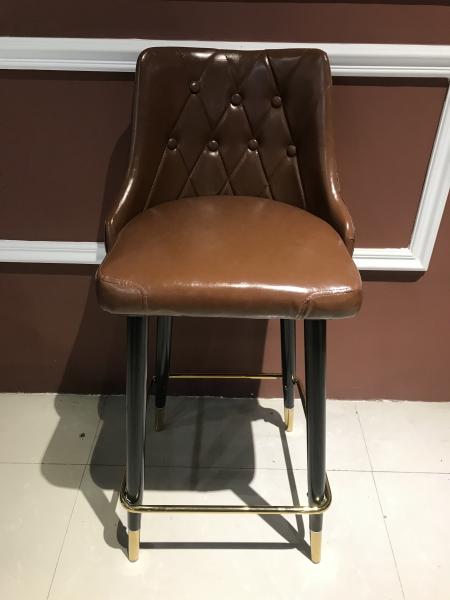 150kg Wrought Iron Leather Bar Stools