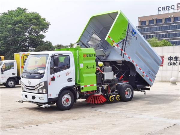4x2 Dongfeng Street Sweeper Truck With 3000L Water Tank And 2500L Dust Tank