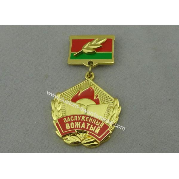 Brass Die Stamped Custom Medal Awards with Imitation Hard Enamel