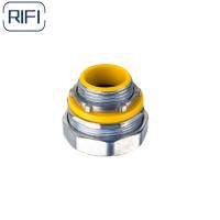 Enlace de conector recto de zinc líquido de conducto flexible y ajustado a cajas y recintos