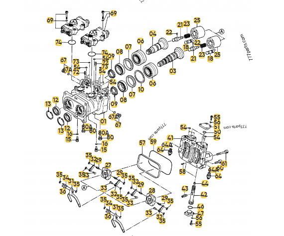 Гидравлический главный насос HPV050 9101530 EX100-5 EX120-5
