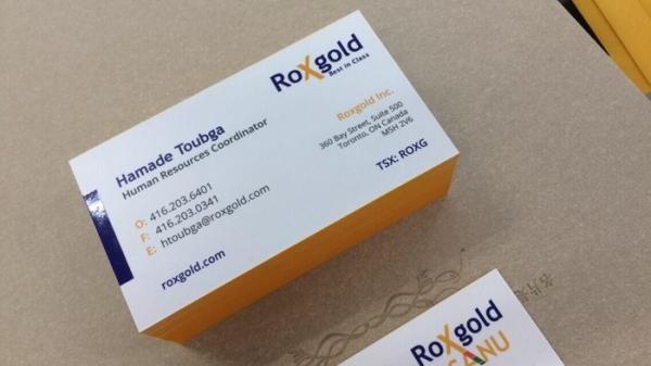 Colored Edge Business Cards , Silk Laminated Business Cards With Spot Uv