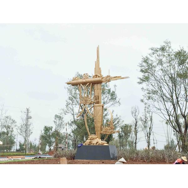 Цвет больших на открытом воздухе статуй ОДМ/ОЭМ золотой покрашенный для городского украшения