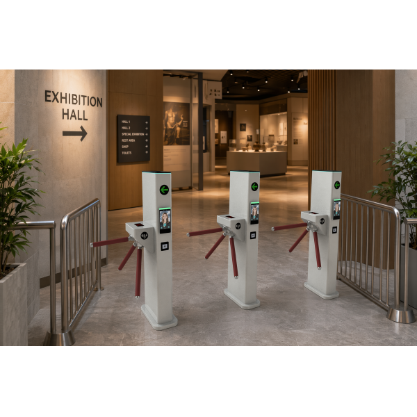 IR Sensor Anti-Tailgating Tripod Turnstile for Science Museum with Visitor Appointment System