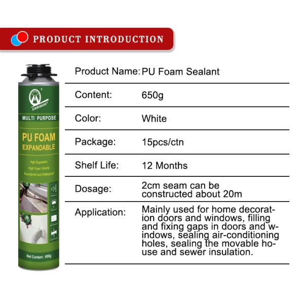 Polyurethane Foam Insulation Chemicals for Filling Holes and Construction Solutions