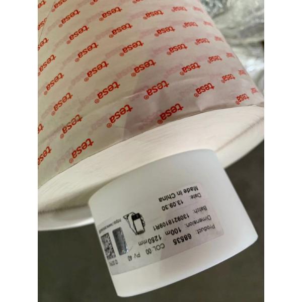 TESA 68535 fita adesiva transparente de dois lados fina de 0,08 mm de película PET anti-reboque