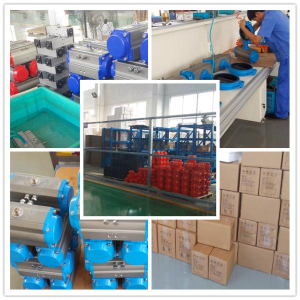 wuxi xinming air torque rack and pinion  pneumatic rotary actuator  control ball valves butterfly valves