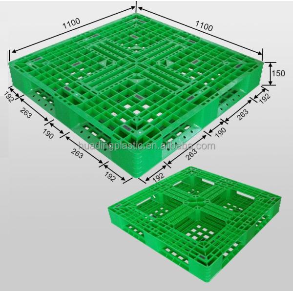 Rackable Load 500kg 1100*1100 Recycle HDPE Stackable Light Pallets for Easy
