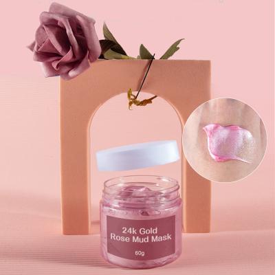 Reduza o ouro facial Rose Mud Cream de Clay Mask 24K dos enrugamentos