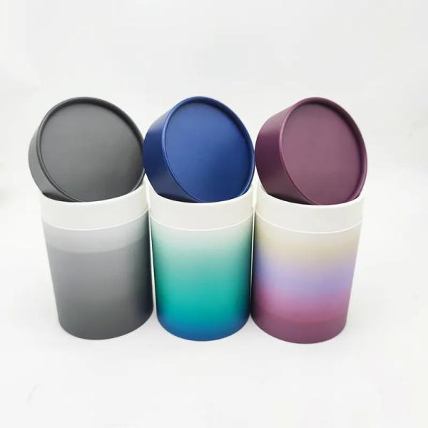 Biodegradable Empty Paper Tea Tube For Food Cylinder Round Packaging