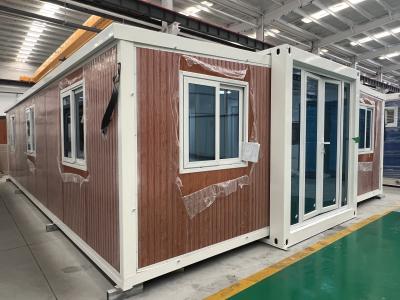 20ft Dual Wings Expandable Container House Mobile Villa for Park - with Courtyard, Kitchen - Ideal for Outdoor Living, Portable & Customizable
