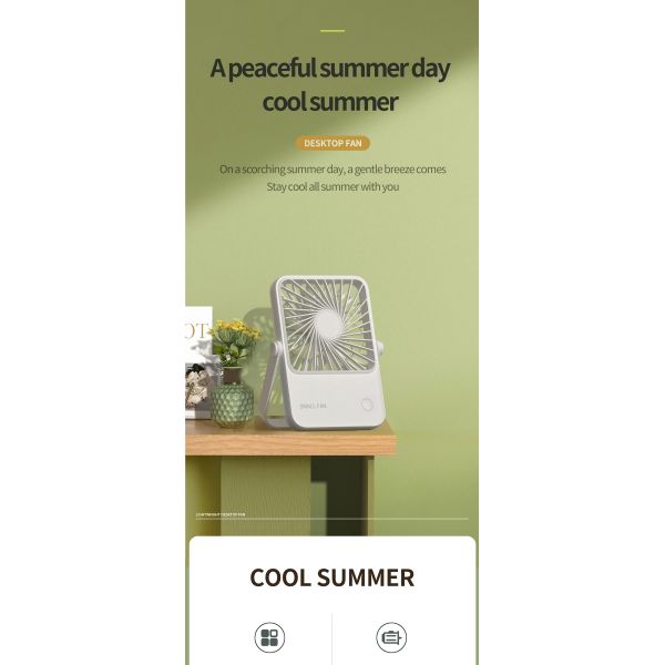 Portable Mini Foldable Desk Fan Three Speed Wind And Lightweight Design OEM Logo
