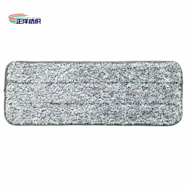 12x33cm Wet Floor Cleaning Mop Grey Cloth 3 Pockets Hand Wash Free Mop Refill Pad