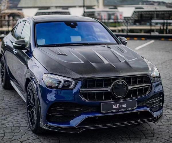 Nouveau produit Capot en fibre de carbone pour Mercedes GLE Coupé GLE Couvercle moteur en fibre de carbone Couvercle porte moteur
