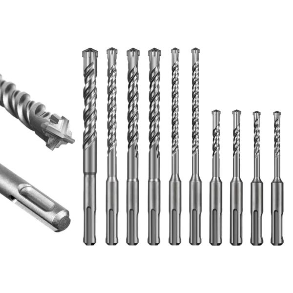 6mm Concrete SDS Plus 4 Flute Hammer Drill Bits with Tungsten Carbide