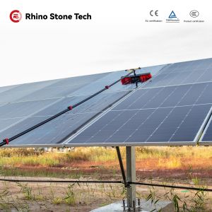 Retractable Aluminum Pole Telescopic Solar Panel Cleaning Brush with Water Fed Pole for Window Cleaning