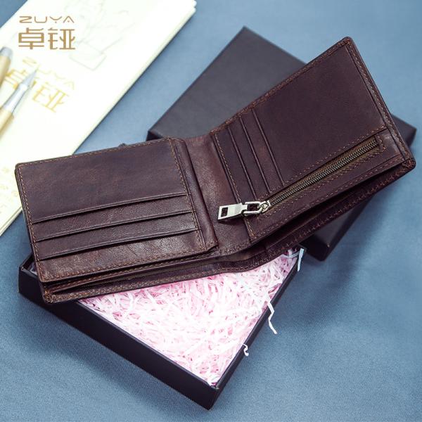 210D 21x10cm Mens PU Leather Wallet Card Slot Custom LOGO EN17