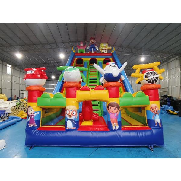 Commercial Pvc Tarpaulin Inflatable Slides Cartoon Characters Inflatable Water Slides Castle For Kids And Adults