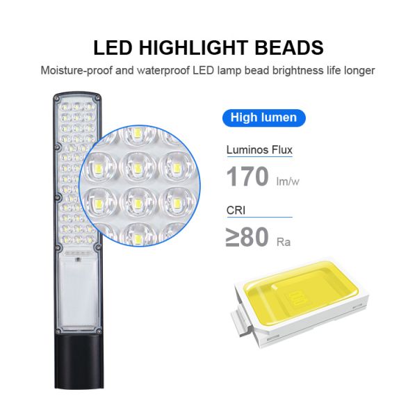 300W IP67 Monocrystalline Solar Street Light with LED Solar Panel for Outdoor Use