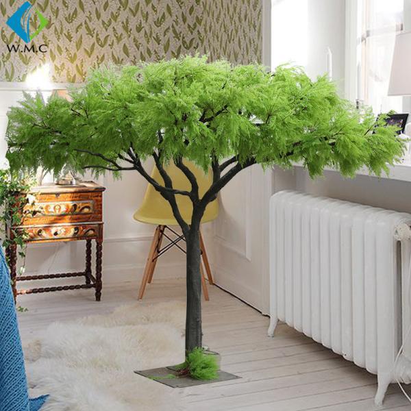 Personalized Artificial Acacia Tree , Green Leaf Tree For Garden Restaurant Decoration