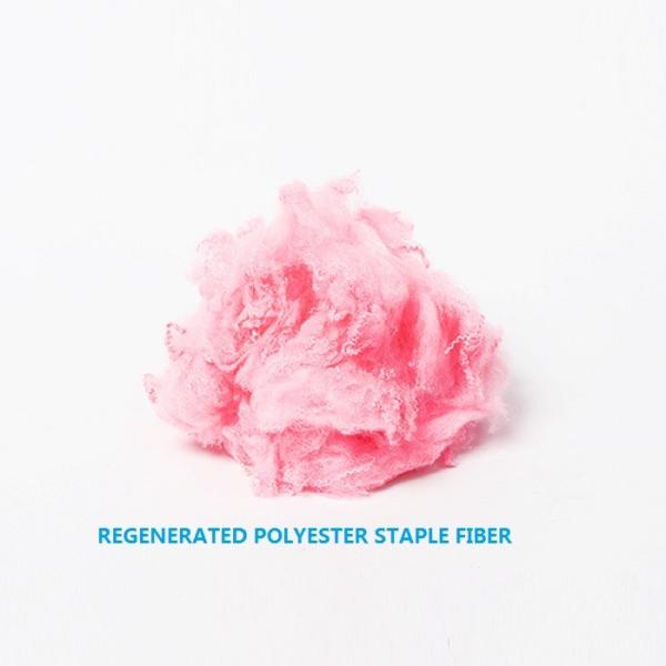 Compressed Chopped Recycled Polyester Fiber Dyeing Pink Color Filling Material