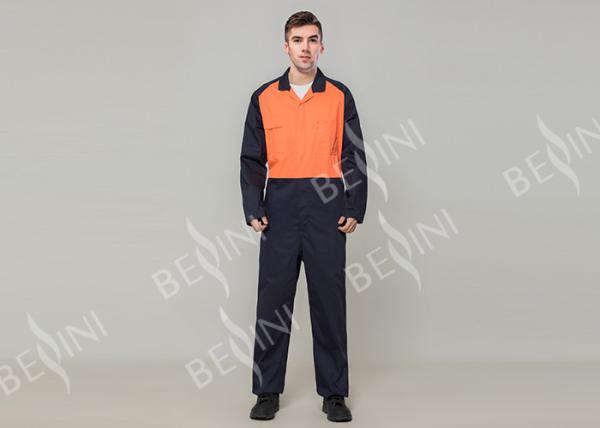 Double Stitching Safety Work Clothes High Visable Orange Jacket Bib Pants Suit