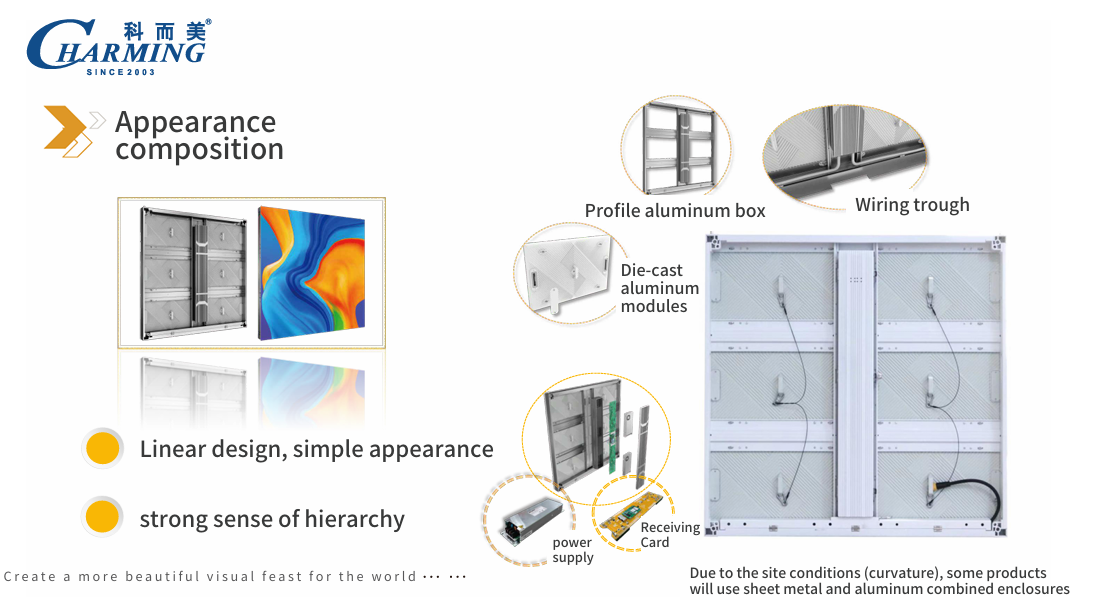 P6 Outdoor LED display Thin and light for advertising support arc corner splicing with high brightness
