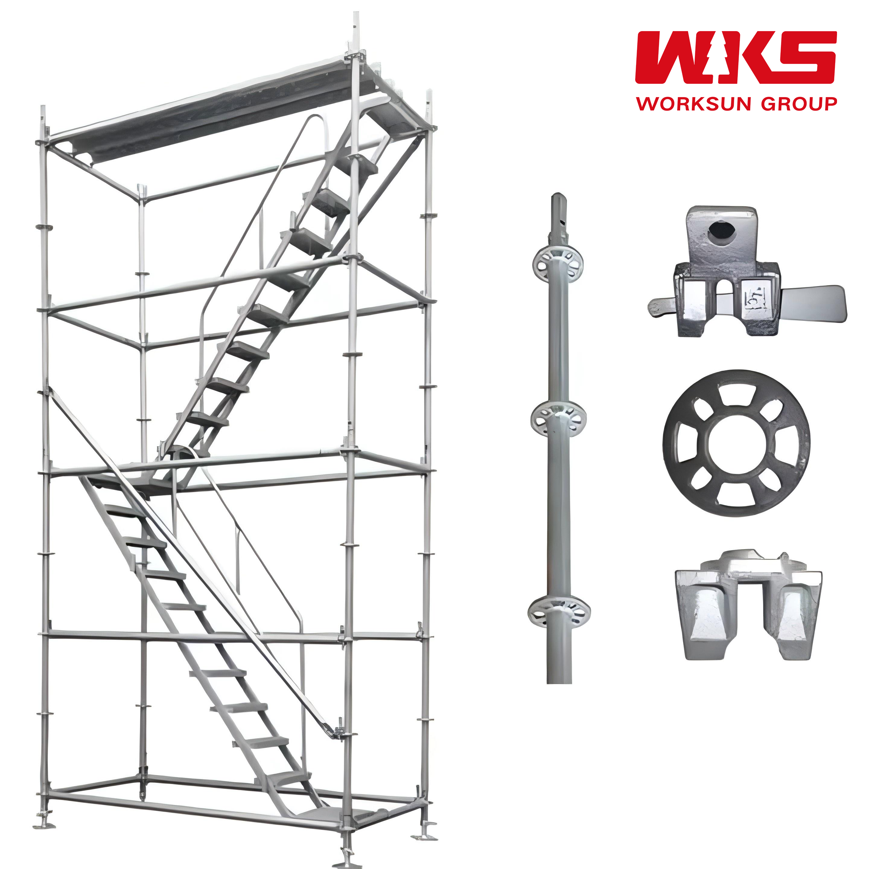 Galvanizing Ring Scaffold System 200mm - 3000mm Wedge Lock Scaffolding System