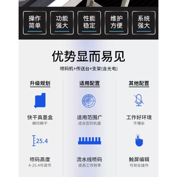 Inkjet Printer for Production Line Model Tij Online Mask Date Letter Logo Printing Machine