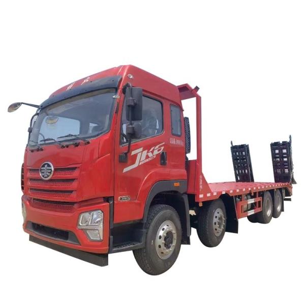 FAW JP6 8x4 Large Load 25ton Flatbed Truck Low Loader Flat Bed Tray Truck